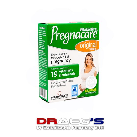ویتابیوتکس پرگناکر اورجینال|تامین کننده ویتامین های مورد نیاز دوران بارداری و شیردهیVITABIOTICS PREGNA CARE TABLETS30