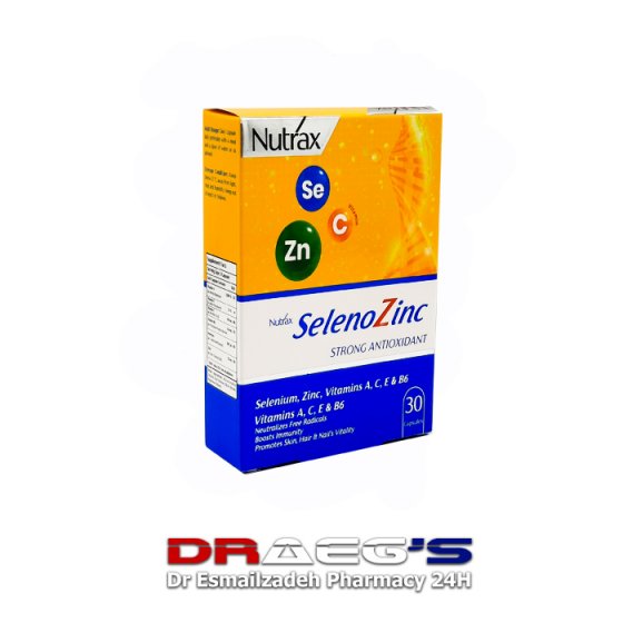 نوتراکس سلنوزینک|آنتی اکسیدان و تقویت کننده سیستم عصبیNUTRx seleno zinc caps30