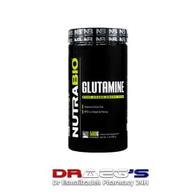 نوترابایو ال گلوتامین 500 گرمNUTRABIO GLUTAMINE 500gr