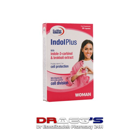 یوروویتال ایندول پلاس 30 عدد کپسولEURHOVITAL INDOL PLUS 30 CAPSULES