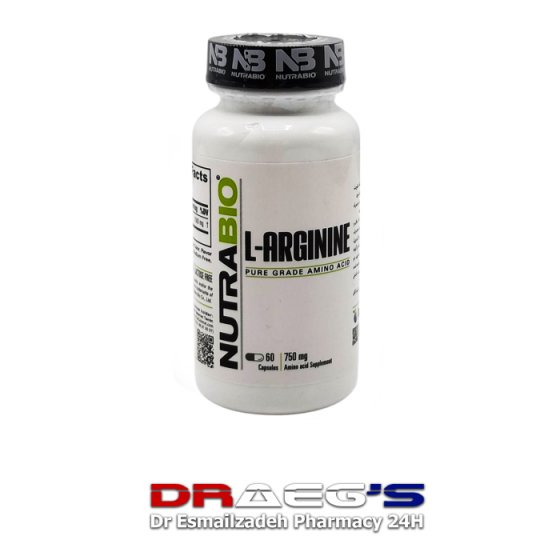 نوترابایو ال آرژنین کپسول60عددNUTRABIO L_ARGININE60 CAPSULES