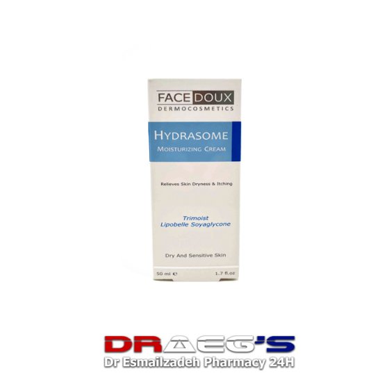 فیس دوکس مرطوب کننده پوست خشک حجم 50میلFACE DOUX HYDRASOME MOISTURIZING CREAM DRY AND SENSITIVE SKIN 50ML