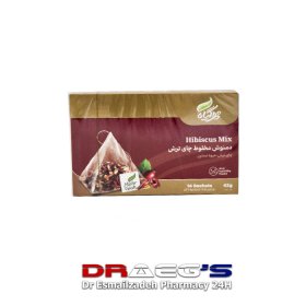 مهرگیاه دمنوش مخلوط چای ترش 14 عدد ساشه mehrgiah hibiscusmix 14 sachets