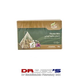 مهرگیاه دمنوش مخلوط آویشن حاوی کاکوتی رزماری اکیناسه ساشه 14 عددیmehrgiah thymemix 14 sachets