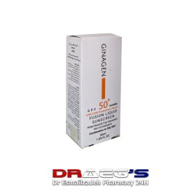 ژیناژن ضد افتاب کرم بی رنگ اس پی اف 50 برای پوست چرب و مختلط حجم 50 میلGINAGEN FUSION LIQUID SUN SCREEN FOR OILY SKIN 50 ML