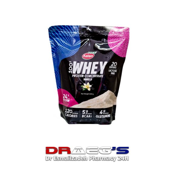 کاله وی پروتئین وانیل 650 گرمkalleh whey protein concentretevanila650gr